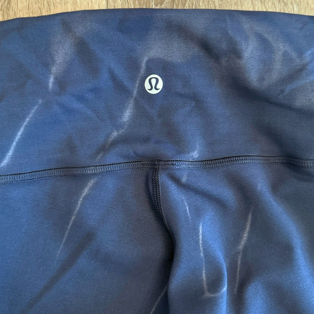 Lululemon Wunder Train High-Rise Crop - Diamond Dye True Navy (Size 2) - Picture 4 of 8